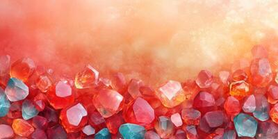 A Collection of Red, Orange, and Blue Gemstones photo