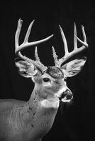 portrait studio photograph of white-tailed deer photo