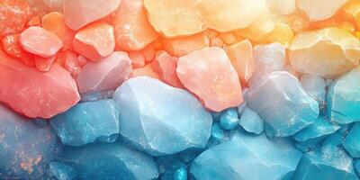 Abstract Background of Smooth, Colorful Rocks photo