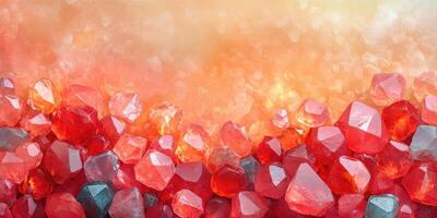 A Close-Up View of Vibrant Red and Orange Crystals photo