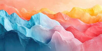Abstract Mountain Range with Vibrant Hues photo