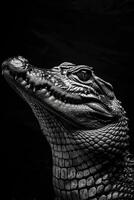 portrait studio photograph of american crocodile photo