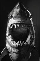 portrait studio photograph of megalodon photo