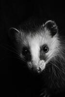 portrait studio photograph of virginia opossum photo
