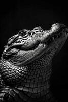 portrait studio photograph of alligator photo