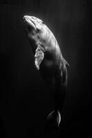 portrait studio photograph of bowhead whale photo
