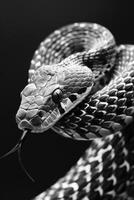 portrait studio photograph of bull snake photo