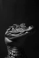 portrait studio photograph of caiman photo