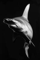 portrait studio photograph of hammerhead shark photo