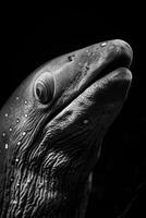 portrait studio photograph of moray eel photo