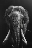 portrait studio photograph of platybelodon photo