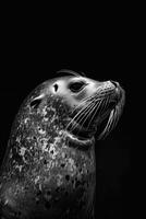 portrait studio photograph of seal photo