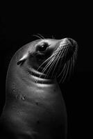 portrait studio photograph of seal photo