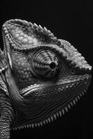 portrait studio photograph of veiled chameleon photo
