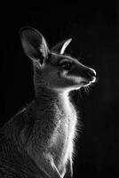 portrait studio photograph of wallaby photo