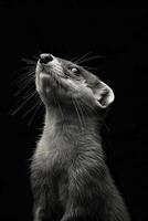 portrait studio photograph of weasel photo