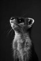 portrait studio photograph of weasel photo
