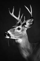 portrait studio photograph of white-tailed deer photo