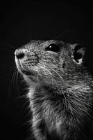 portrait studio photograph of woodchuck photo