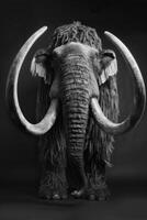 portrait studio photograph of woolly mammoth photo