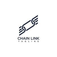 Chain logo design with modern unique style vector