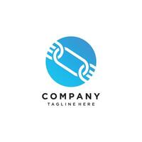 Chain logo design with modern unique style vector