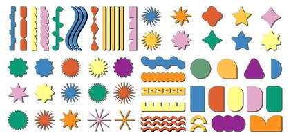 Bauhaus memphis design. Abstract geometric shapes and icons. Brutal modern contemporary figure primitive elements. vector
