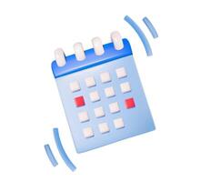 3D Calendar Icon with Marked Dates vector