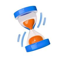 3D Hourglass Timer Icon vector