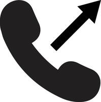 Outgoing call icon isolated on white background for telecommunication services . illustration vector