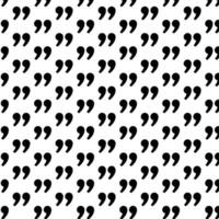 Quote pattern on white background . Commas pattern . Quote background . illustration vector