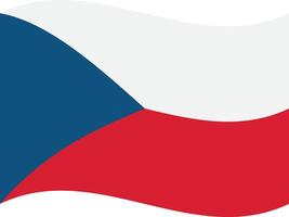 Waving Czech flag isolated on white background . Czech flag fluttering . illustration vector
