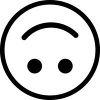 Upside down smiling icon . Fake smile expression icon . Upside down face emoji icon vector