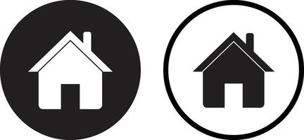 Home icon set in two styles . House icon . Web home icon vector