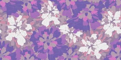 a purple and white floral pattern vector