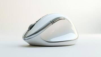 Modern ergonomic computer mouse on a white background photo