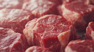 Freshly Cut Ribeye Steaks Ready for Grilling at a Summer Barbecue Gathering Outdoors photo