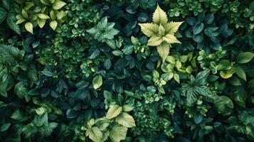 Lush Greenery Displaying Various Plant Species in Natural Habitat Under Soft Daylight photo