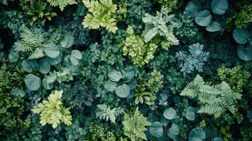 Lush Green Foliage Displaying Diverse Plant Species in a Natural Environment During Daytime photo