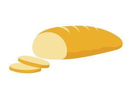 wheat bread on a white background vector