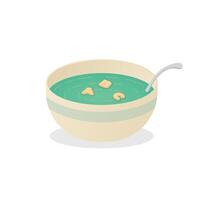 a bowl of abc soup vector