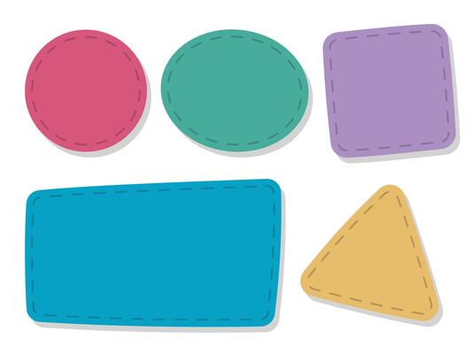 unique tag stickers with various shapes