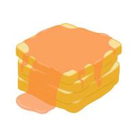 toast with jam on top vector