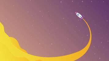 a rocket that shoots up into space vector