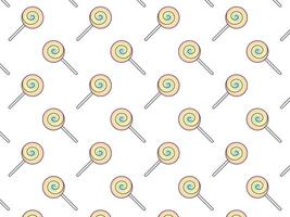 Seamless lollipop pattern background design vector