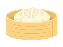 a box of steamed buns vector