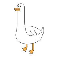 cute duck cartoon illustration vector