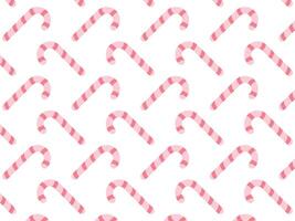 Seamless candy cane pattern background design vector