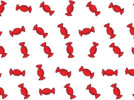 Seamless candy pattern background design vector