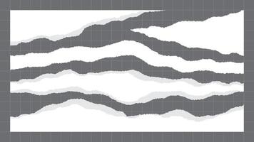 torn paper element design vector